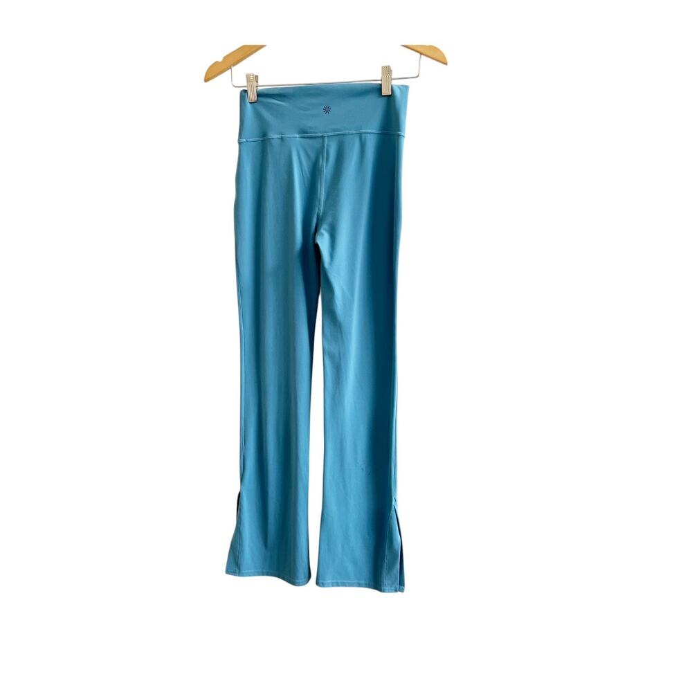 Athleta Girls Activewear Pants XL Teal Transcend Crossover Bootcut Yoga Sporty
